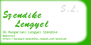 szendike lengyel business card